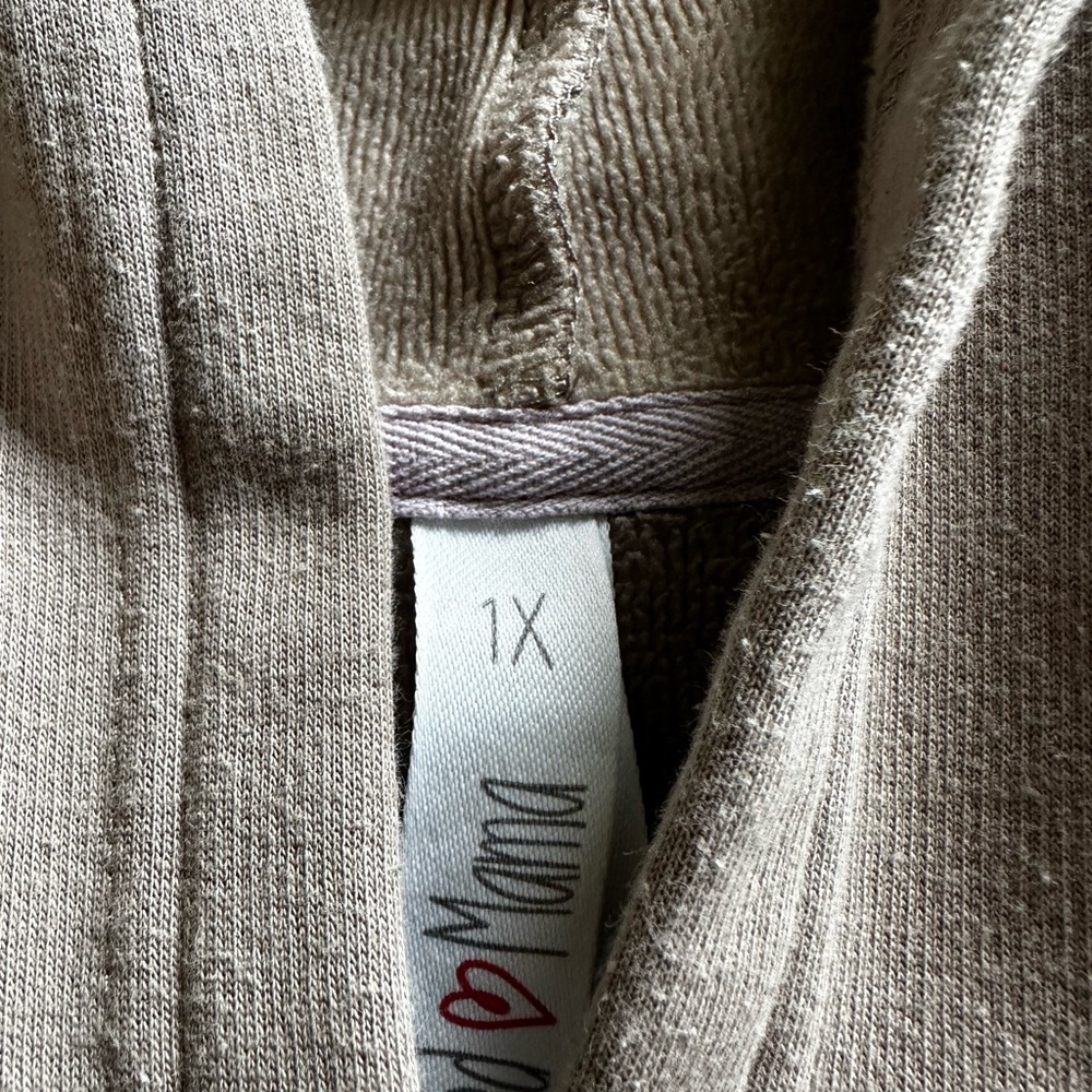 Latched Mama Trailblazer Neutral Beige & Cream Nursing/Baby Wearing Hoodie - Picture 2 of 5